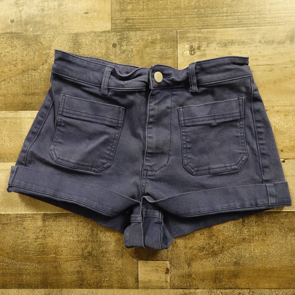 Everlane High-Rise Denim Shorts Women’s 2 Navy Blue 3” Inseam Casual